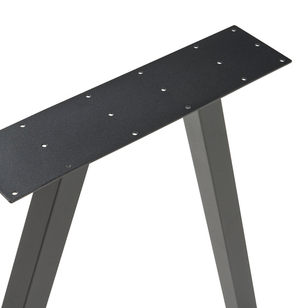 Conjunto de 2 estructuras de mesa Heustreu negro [en.casa]