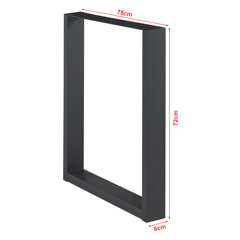 Esquema acotado Juego de 2 estructuras de mesa Lülsfeld negro [en.casa]