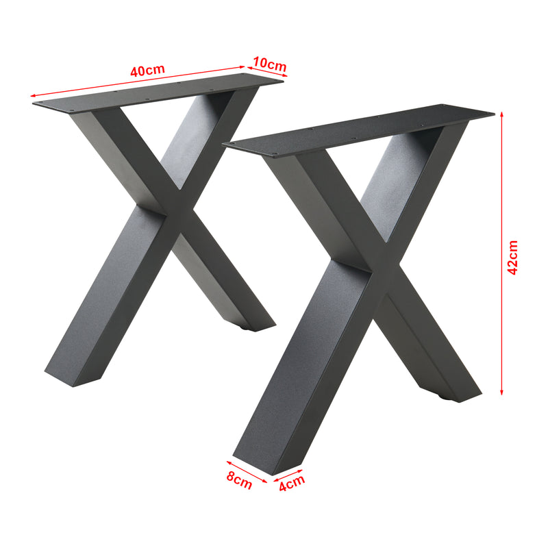 Esquema acotado Juego de 2 estructuras de mesa Maribo negro [en.casa]