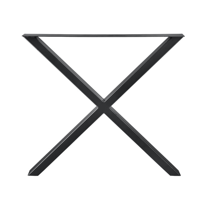 Esquema acotado Estructura de mesa Greith juego de 2 en forma de X en varios colores y tamaños [en.casa]
