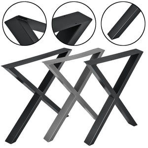 Estructura de mesa Greith juego de 2 en forma de X en varios colores y tamaños [en.casa]