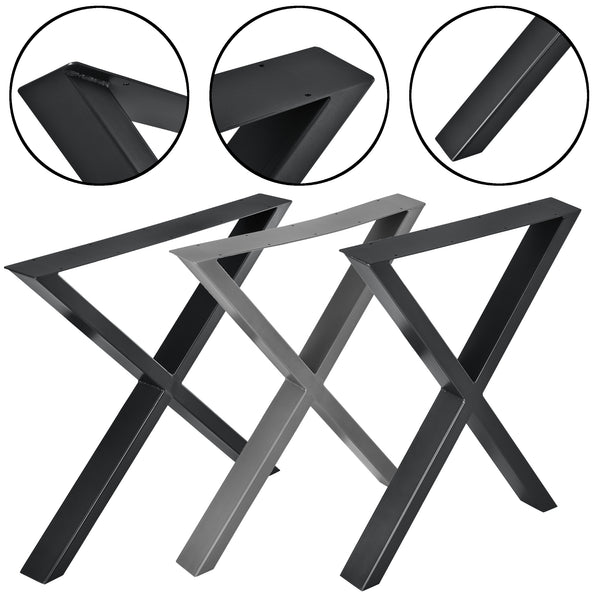 Estructura de mesa Greith juego de 2 en forma de X en varios colores y tamaños [en.casa]