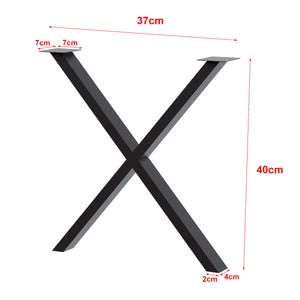 Estructura de mesa Høng negra varios tamaños [en.casa]