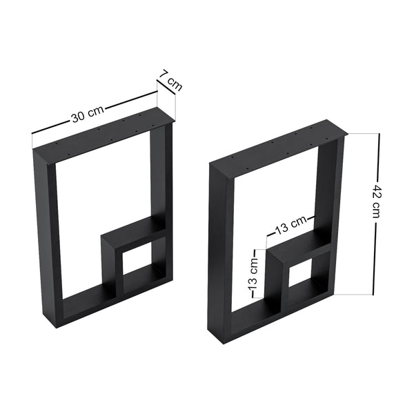 Estructura de mesa Kauhava juego de 2 acero [en.casa]