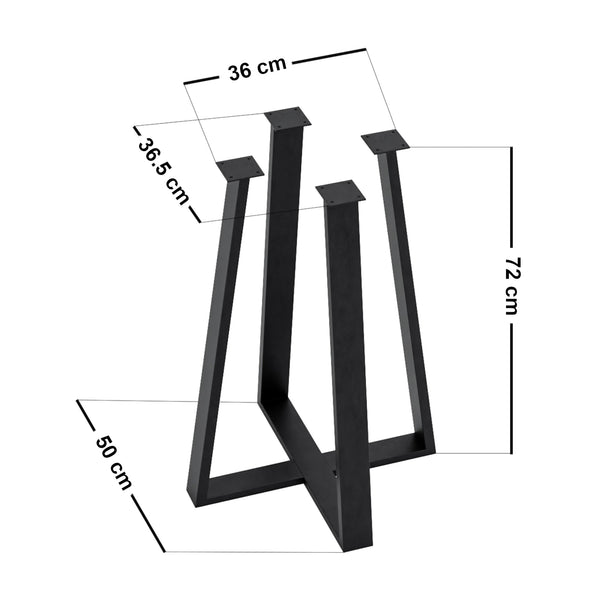 Estructura de mesa Kemijärvi acero [en.casa]