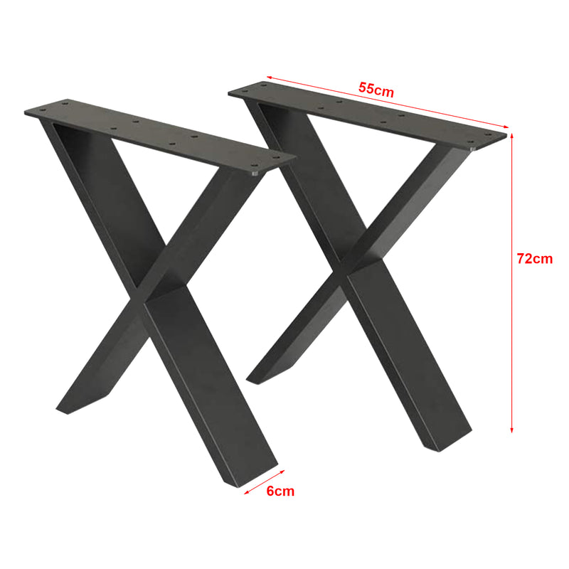 Esquema acotado Estructura de mesa Maribo negra varios tamaños [en.casa]
