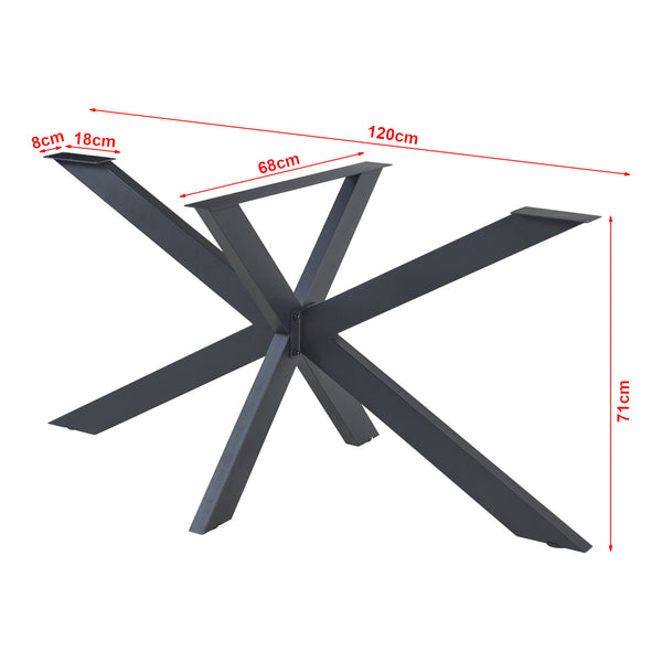 Estructura de mesa Oberau acero [en.casa]