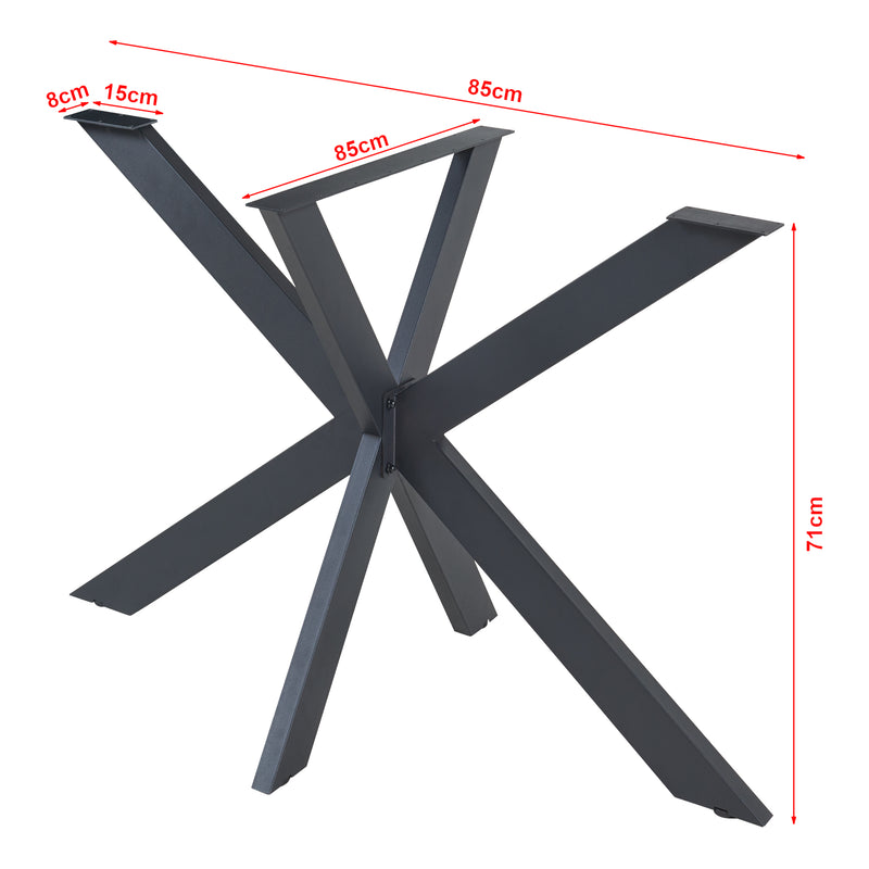 Esquema acotado Estructura de mesa Oberau acero [en.casa]