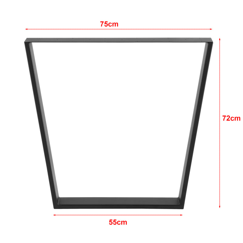 Esquema acotado 2 x Conjunto de Patas de mesa Lalling - Negro mate [en.casa]