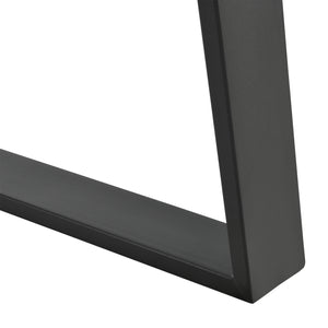 Juego de 2 estructuras de mesa en varios tamaños Acero Negro Mate en.casa