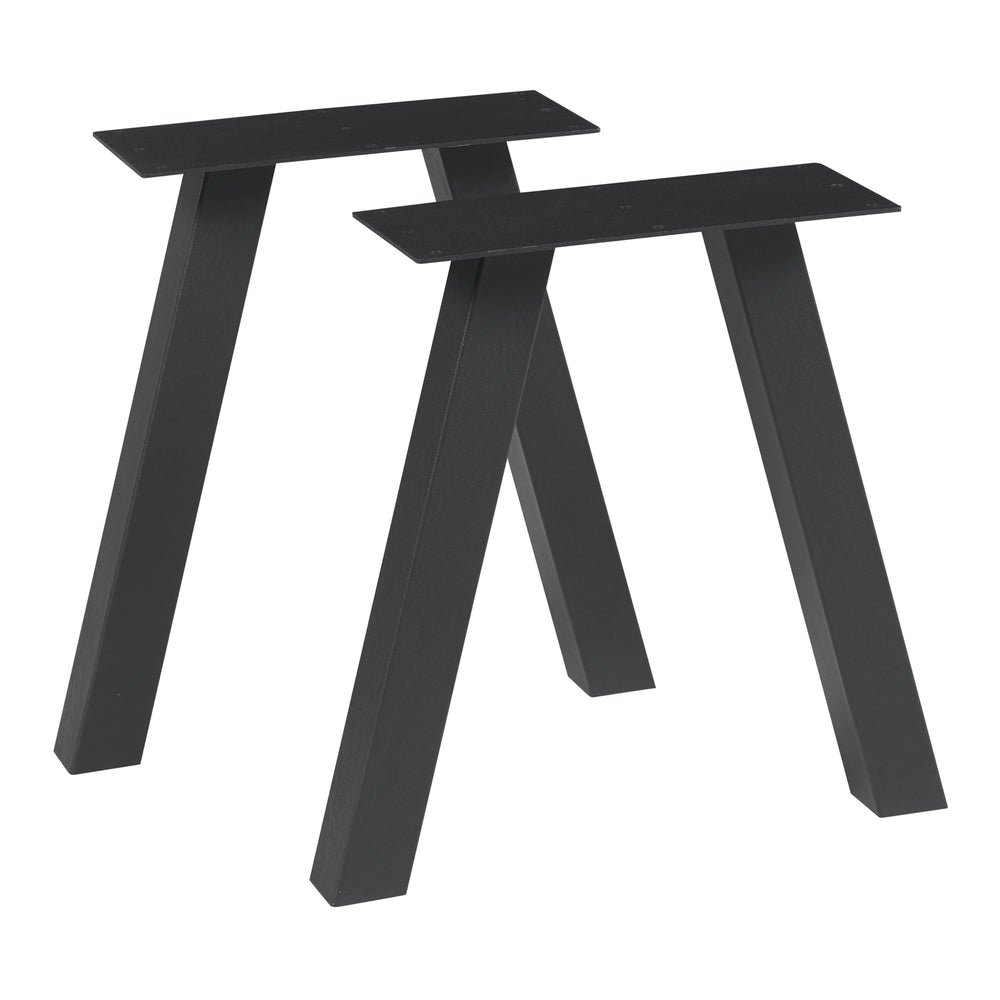 Conjunto de 2 estructuras de mesa Heustreu negro [en.casa]