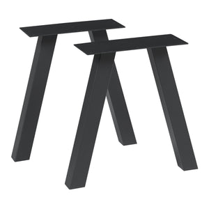 Conjunto de 2 estructuras de mesa Heustreu negro [en.casa]