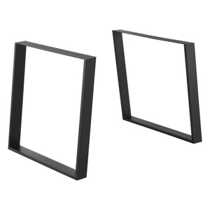 Juego de 2 bases de mesa en diferentes tamaños acero negro mate en.casa - premiumXL