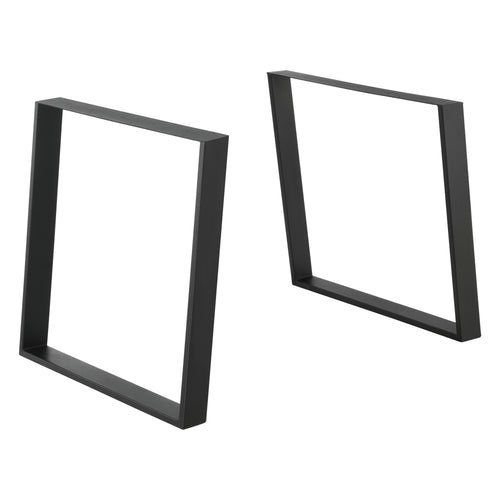 Juego de 2 bases de mesa en diferentes tamaños acero negro mate en.casa - premiumXL