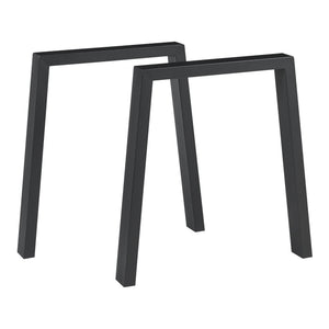 Juego de 2 bases de mesa Kraftisried 72x70cm negro [en.casa] - premiumXL