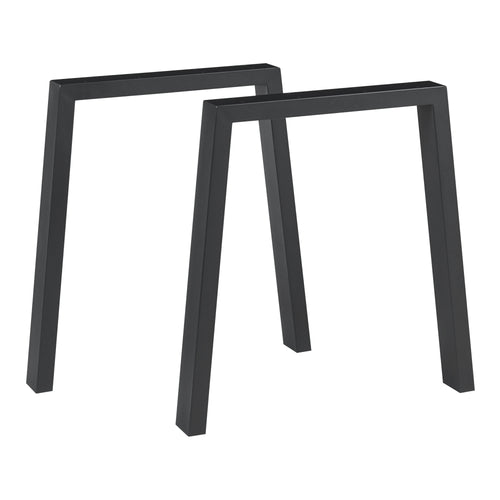 Juego de 2 bases de mesa Kraftisried 72x70cm negro [en.casa] - premiumXL