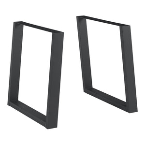 Juego de 2 estructuras de mesa Lülsfeld negro [en.casa]