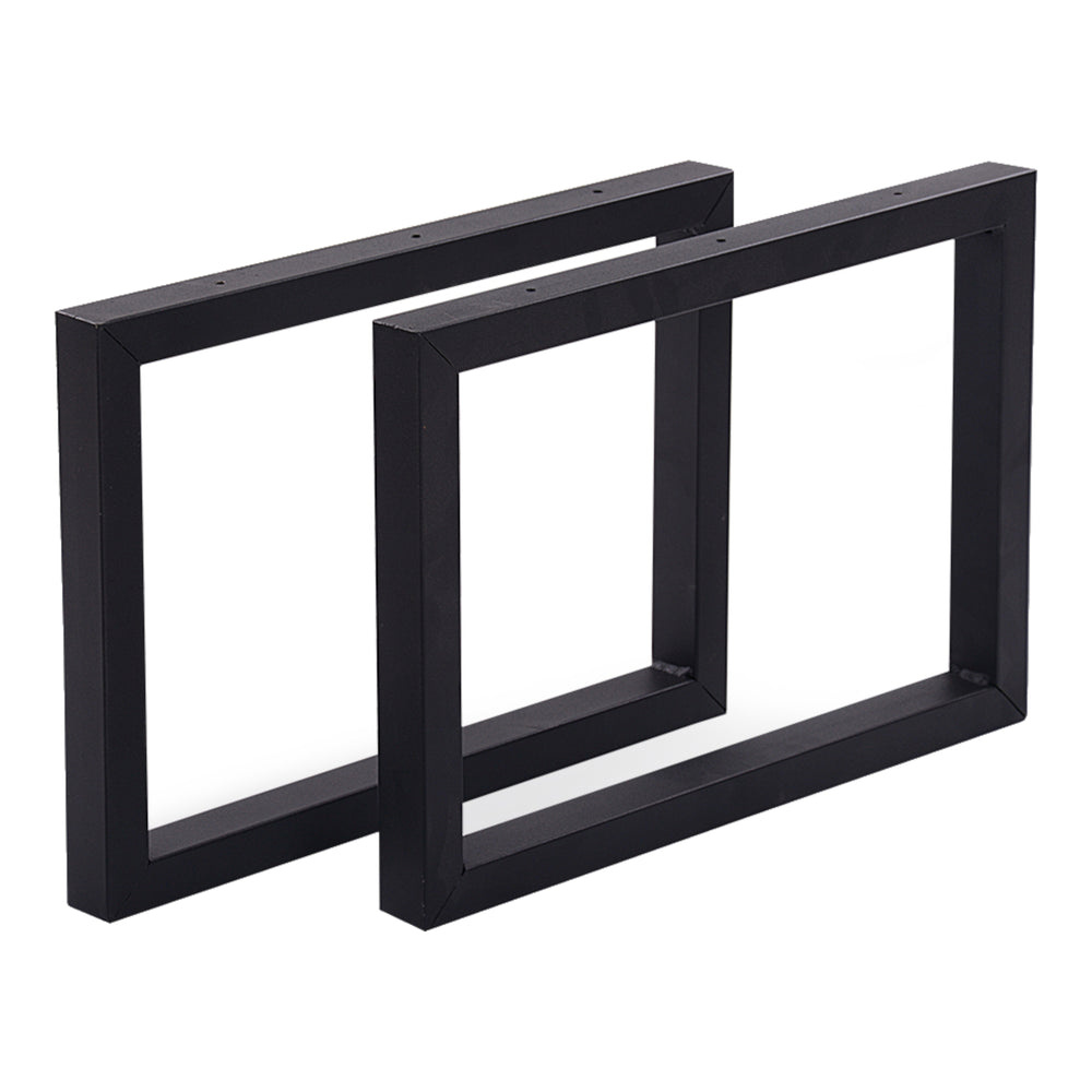 Estructura de mesa Lunderskov juego de 2 acero 35x50cm negro [en.casa] - premiumXL