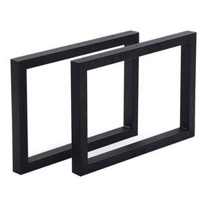 Estructura de mesa Lunderskov juego de 2 acero 35x50cm negro [en.casa] - premiumXL
