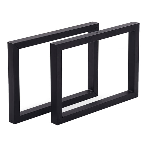 Estructura de mesa Lunderskov juego de 2 acero 35x50cm negro [en.casa] - premiumXL