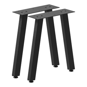 Estructura de mesa Mariager set de 2 acero 40x37,5 cm negro [en.casa] - premiumXL