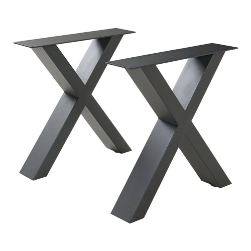 Juego de 2 estructuras de mesa Maribo negro [en.casa]