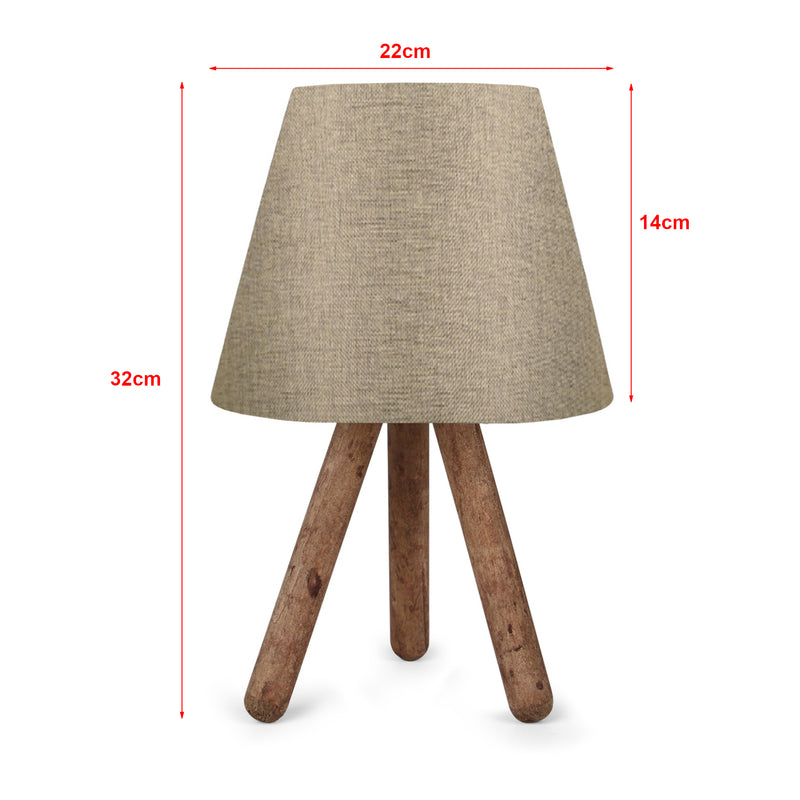 Esquema acotado Lámpara de mesa Middlesbrough madera 1xE27 en varios colores [lux.pro]