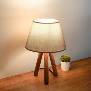 Lámpara de mesa Middlesbrough madera 1xE27 en varios colores [lux.pro]