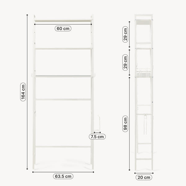 Estantería para baño Ljukhobro 164x64x20 cm [en.casa]