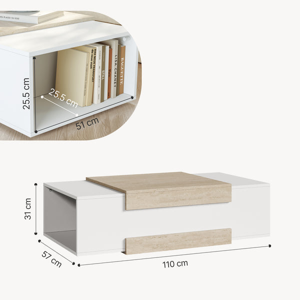 Mesa de centro Eljak 110x57x31 cm [en.casa]