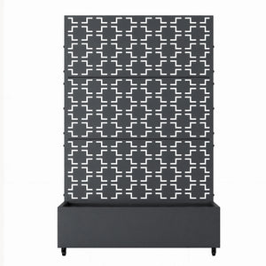Tabique Aaskis con jardinera exterior 190x82/120x38cm [casa.pro]