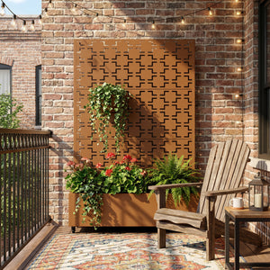 Tabique Aaskis con jardinera exterior 190x82/120x38cm [casa.pro]