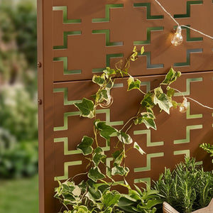 Tabique Aaskis con jardinera exterior 190x82/120x38cm [casa.pro]