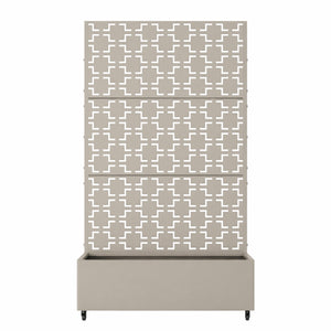 Tabique Aaskis con jardinera exterior 190x82/120x38cm [casa.pro]