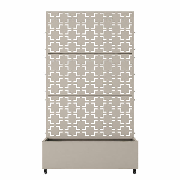 Tabique Aaskis con jardinera exterior 190x82/120x38cm [casa.pro]