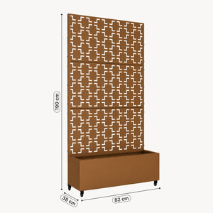 Tabique Aaskis con jardinera exterior 190x82/120x38cm [casa.pro]