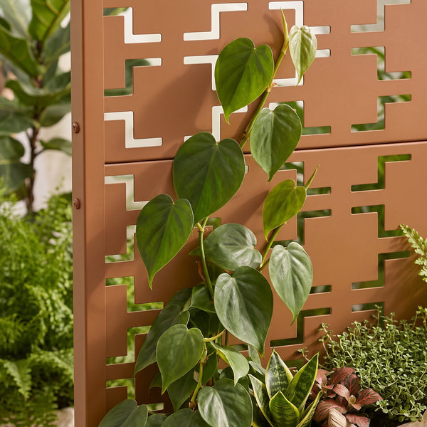 Tabique Aaskis con jardinera exterior 190x82/120x38cm [casa.pro]