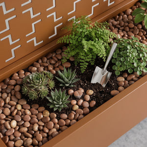 Tabique Aaskis con jardinera exterior 190x82/120x38cm [casa.pro]