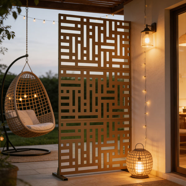 Tabique Bernalda con diseño atractivo acero En diferenres medidas - Negro [casa.pro]