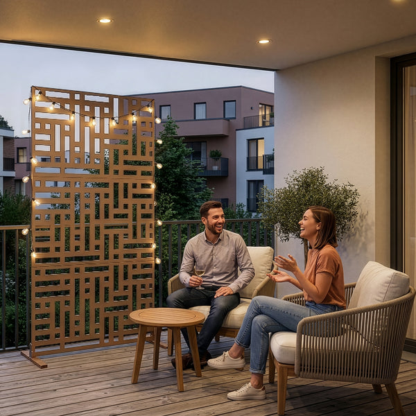 Tabique Bernalda con diseño atractivo acero En diferenres medidas - Negro [casa.pro]