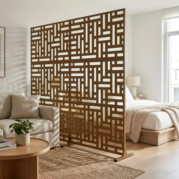 Tabique Bernalda con diseño atractivo acero En diferenres medidas - Negro [casa.pro]