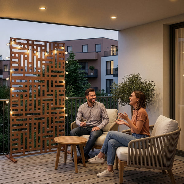 Tabique Bernalda con diseño atractivo acero En diferenres medidas - Negro [casa.pro]