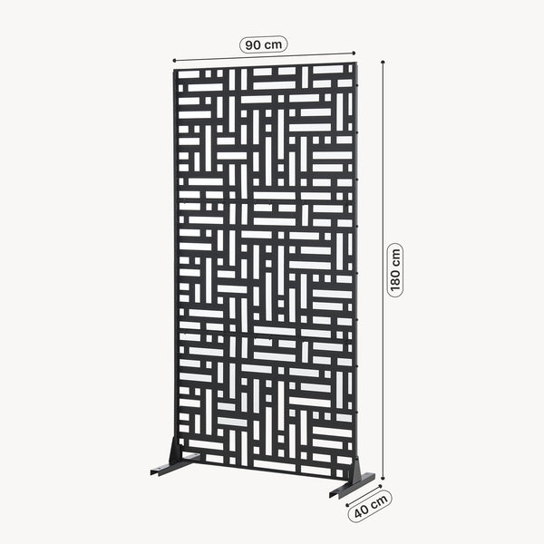 Tabique Bernalda con diseño atractivo acero En diferenres medidas - Negro [casa.pro]
