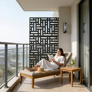 Tabique Bernalda con diseño atractivo acero En diferenres medidas - Negro [casa.pro]