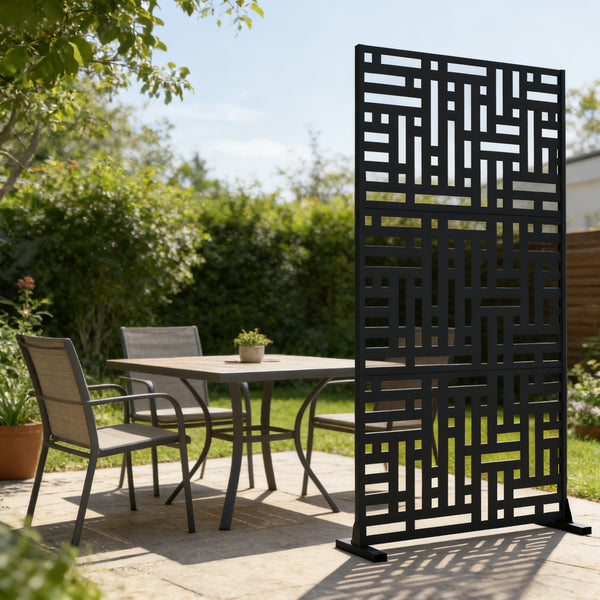 Tabique Bernalda con diseño atractivo acero En diferenres medidas - Negro [casa.pro]