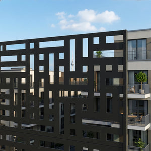 Tabique Bernalda con diseño atractivo acero En diferenres medidas - Negro [casa.pro]