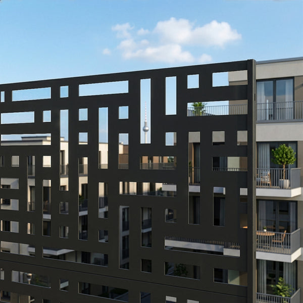 Tabique Bernalda con diseño atractivo acero En diferenres medidas - Negro [casa.pro]