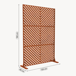 Tabique Kekan exterior acero 180x90/120 cm [casa.pro]
