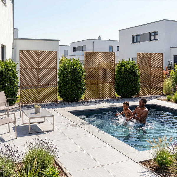 Tabique Kekan exterior acero 180x90/120 cm [casa.pro]