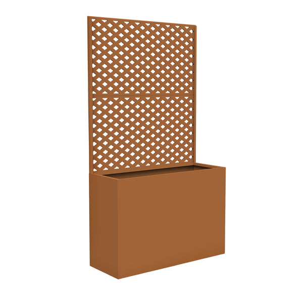 Biombo Malja con jardinera acero 146x83x31cm [casa.pro]